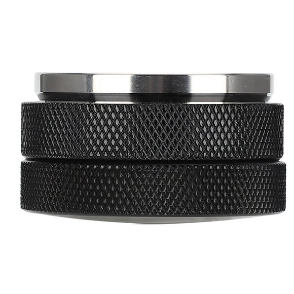 Prensa de café NikouMX Base plana negra 58 mm acero inoxidable