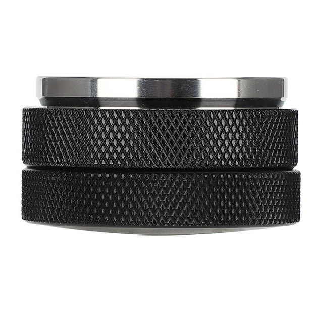Prensa de café NikouMX Base plana negra 58 mm acero inoxidable