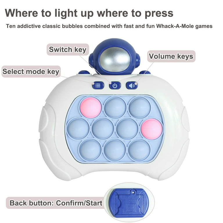 Pop It Game Light Up Fidget Toy, Quick Push Game Console, Whack a