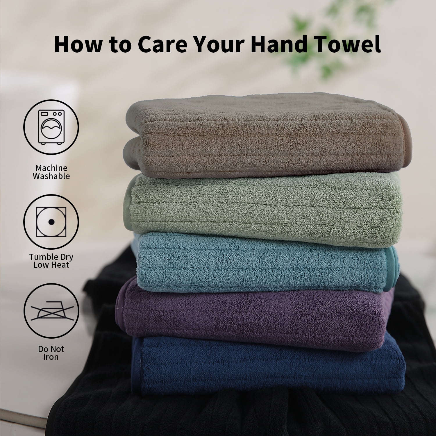 Covina Home 12 Pack Dark Brown Hand Towel Set, Oversized Ultra Soft Microfiber Bathroom Towel Set Adult Luxury Lightweight Cozy Collection