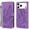 Purple, variant on For iPhone 17 Pro Max 6.9" Large Butterfly Pattern Embossed Strong Magnetic Attachment/Closure, Card Slots/Pocket, PU Leather Flip Wallet Case ,Blue,For iPhone 17 Pro Max