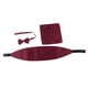 thumbnail image 5 of Corbata de Lazo de Satén Sunnimix Vino Pañuelo Fajín Rojo, 5 of 8
