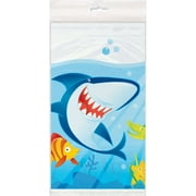 Plastic Ocean Shark Table Cover, 84" x 54"