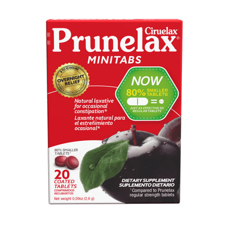 Prunelax Ciruelax Natural Laxative Dietary Supplement Tablets, 20 Ct