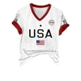 thumbnail image 7 of Outfmvch 4th of July Shirts American Flag Tee Tops 250 Anniversary Usa Shirt Vintage Country Music Tee Usa Shirts for Women Short Sleeve Loose Top America Print Causal Tee Graphic T Shirts White 2XL, 7 of 7