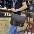 thumbnail image 4 of Canvas Messenger Bag Vintage Laptop Shoulder Bag Military Crossbody Bag - gray, 4 of 5