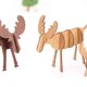 thumbnail image 2 of Toystoory Adornos de árbol de virutas de madera de Navidad, colgantes para colgar, regalos de decoración, 2 uds. Kits de decoración para fiestas roble pequeña, 2 of 6