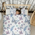 thumbnail image 3 of Flower and Butterfly Duvet Cover and Pillowcase Set for Single Bedding, Bedroom Accessories for Kids Teens, 3 of 5