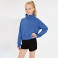 thumbnail image 2 of BLVB Girls Half Zip Sweatshirt Fleece Pullover Sweatshirts Fall Winter Clothes for Teen Girls Thumb Hole for 5-14 Years, 2 of 6