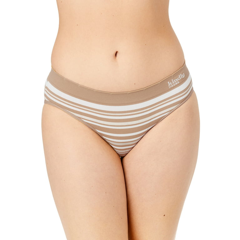 Kindly Yours Women's Seamless Bikini Underwear, 3-Pack, Sizes XS