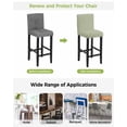 thumbnail image 3 of Sage Green Bar Stool Covers Set of 2, Geometric Flower Leaf Diamond Plaid Retro Stretch Washable Bar Chair Covers with Backs, Removable Pub Counter Height Chair Cover for Kitchen Dining Room Cafe, 3 of 7