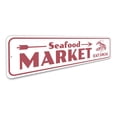 thumbnail image 3 of Seafood Market Novelty Sign, Metal Wall Decor - 4x18 inches, 3 of 4