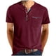 thumbnail image 1 of pstuiky camisetas para hombre, Blusa de manga corta con cuello vuelto, bolsillos y botones de colores lisos para hombre camisas casuales para hombre m, 1 of 7