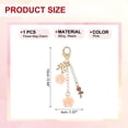 thumbnail image 2 of Uxcell Rose Keychain Pendant, Rose Flower Purse Charm for Handbags Floral Keyring with Chain Tassel for Women Girls Tote Bags Pink, 2 of 7