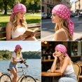 thumbnail image 6 of CUIYUAN Skull Caps for Men Star Print Sweat Wicking Doo Rags Cooling Helmet Liner Cycling Motorcycle Bandana Sweat Wicking Head Wraps Bandana Beanie for Men Women Outdoor Activities, 6 of 7