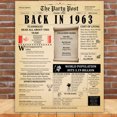 thumbnail image 2 of 61st Birthday Party Decor Poster 61 Years Ago Back In 1963, 2 of 5