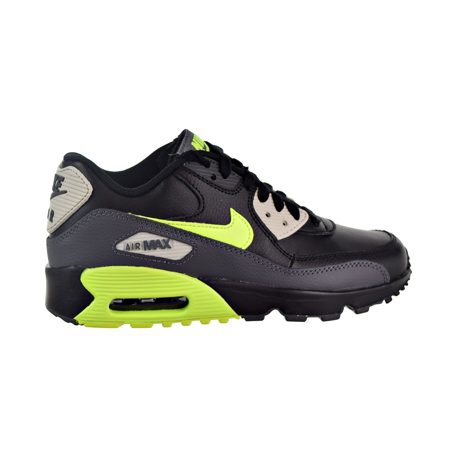 Nike Nike Air Max 90 Leather Big Kids' Shoes Dark Grey