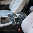 thumbnail image 3 of Renewold Auto Center Console Pad Non-slip Armrest Cover Cushion Lid Wear-Resistant Arm Rest Cushion Protector for Car Seat Organizer Universal Fit, Deer Skull Camo Hunting Forest Blue, 3 of 9