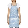 thumbnail image 2 of Fuzoiu White Bule Glitter Print Waterproof Apron, Kitchen Apron for Women Men Chef, Apron for Christmas Dinner Party Cooking Baking Crafting House Cleaning Kitchen, 2 of 7