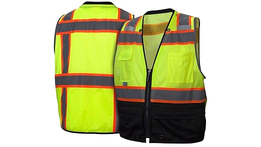 Pyramex Safety - Safety Vest - Hi-Vis Lime - Size 5X Large