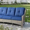 thumbnail image 6 of Ovios 5 Pieces Outdoor Furniture Set High Back All-Weather Wicker Patio Conversation Set with Ottomans, Navy Blue, 6 of 8