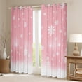 thumbnail image 2 of Homewish Xmas White Snowflake Curtains Pack of 2 (42x84 Each) for Kids Children,Gradient Ombre Curtains Blackout,Merry Christmas Bedroom Curtains,Microfiber Bedroom Decor, 2 of 6