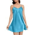thumbnail image 2 of HongQid Womens Nightgown Sleeveless Sleepwear V Neck Sleep Dress Soft Nightshirt Sleeveless Nightdress Chemise, 2 of 8