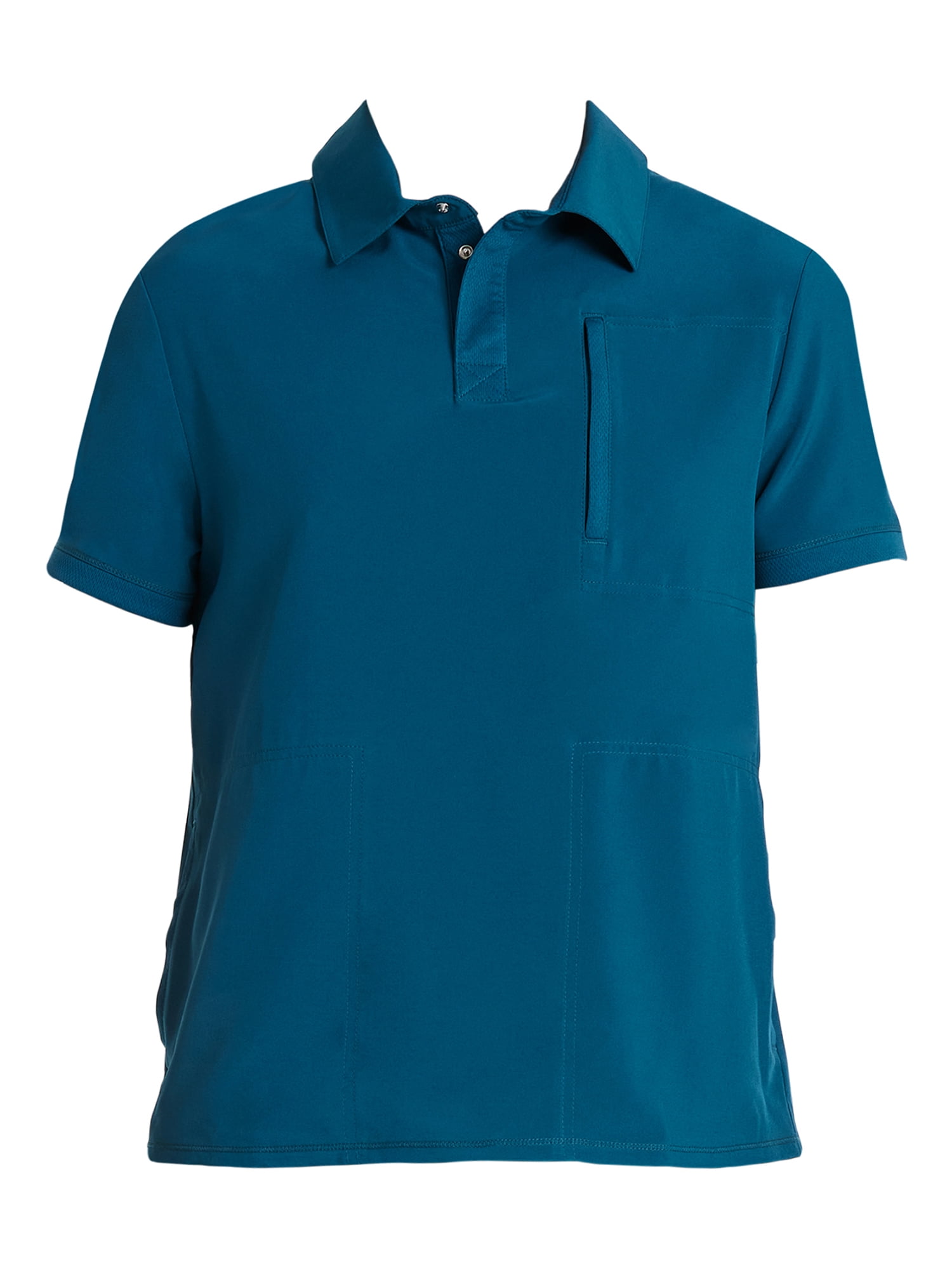 Scrubstar Men's Premium Performance Stretch Polo Scrub Top, Sizes XS-3XL