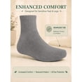 thumbnail image 3 of Comfello Circulatory Diabetic Ankle Socks for Men & Women – 3-Pack – Non-Binding, Extra Wide Moisture Wicking Cotton Socks, 3 of 7
