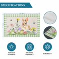 thumbnail image 6 of Happy Easter Bunny Placemats Set of 6, Spring Floral Burlap Sage Green Plaid Placemats for Dining Table, Place Mats for Kitchen Tabletop, Waterproof Wipeable Dining Table Mats Set, 6 of 9