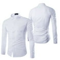 thumbnail image 5 of Men Slim Fit Shirt Long Sleeve Button Down Tops Formal Dress Business Work Luxury Cloth, 5 of 5
