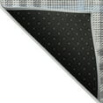 thumbnail image 3 of HomeRoots 601484 8 ft. Gray, Blue & Beige Round Plaid Washable Indoor & Outdoor Area Rug, 3 of 5