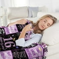 thumbnail image 5 of 16th Birthday Blankets for Girls, 16th Girl Birthday Blanket 60"x80" Birthday Decoration, Sweet 16th Girls Birthday Blanket Throw Blanket for Couch Bed, Soft Blanket Birthday Blankets for Girl, 5 of 5