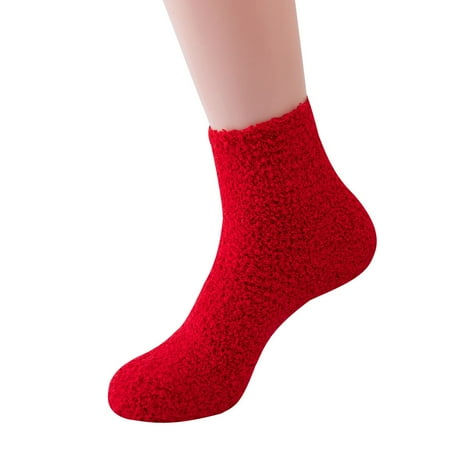 

Socks Winter Winter Candy Color Tube Socks Coral Fleece Socks Floor Socks Solid Color Warm Socks Christmas Gifts Socks