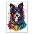 thumbnail image 3 of Hudo Wall Art - Funny Dog Canvas Poster for Kids' Room - Miniature American Shepherd Dog colorful art print, Canvas Painting Puppy Artwork, Watercolor Artwork Print For Bedroom, 3 of 5