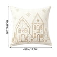 thumbnail image 3 of Talqzovs Christmas Decorative Throw Pillows , 18x18 Gingerbread House Embroidered Cushions for Sofa Couch Bed Living Room Indoor Xmas Home Decor, 3 of 6