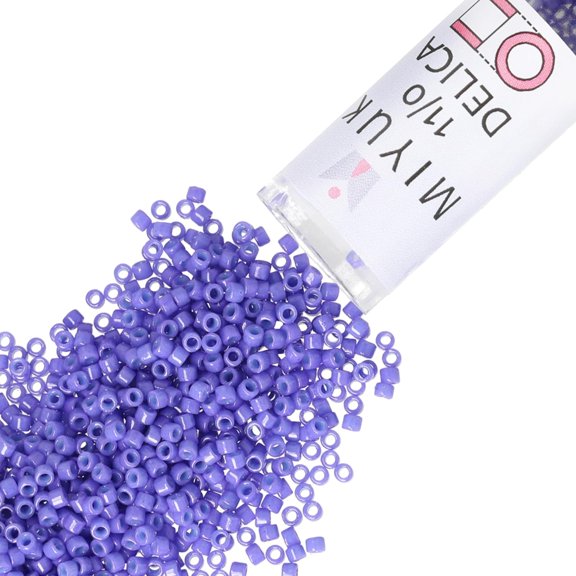 Miyuki Delica Seed Beads – Size 11/0, DB2359, Duracoat Opaque Violet Blue, 7.2 g, Approx. 1440 Pcs