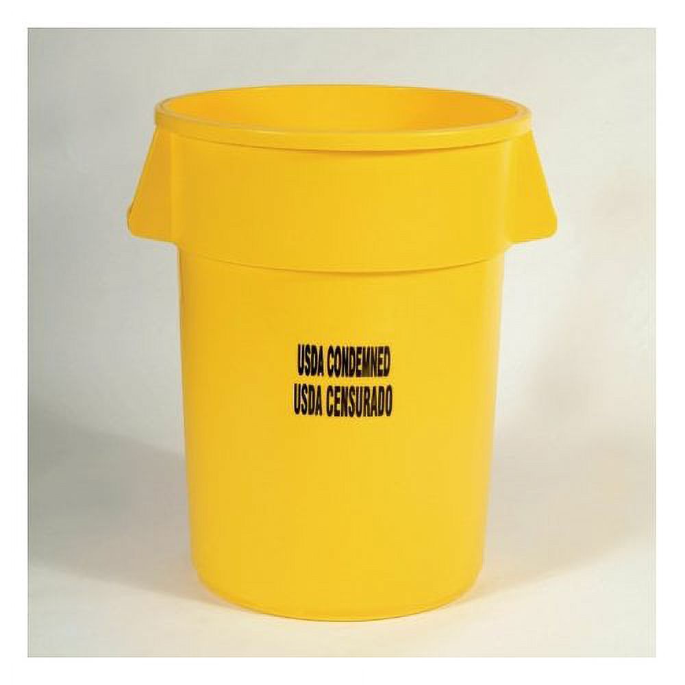 Couvercle Rubbermaid Jaune Pour Bac Rond 7,6 Litres - Clip étanche, Lave-vaisselle, Zone D'étiquetage