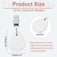 thumbnail image 2 of Uxcell 12Pcs Pesas para Mantel, Colgante de Mármol con Clip de Metal en Forma de Gota, Punto Blanco, 2 of 6