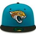thumbnail image 2 of Men's New Era  Teal/Black Jacksonville Jaguars Flipside 2Tone 59FIFTY Fitted Hat, 2 of 5