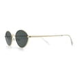 thumbnail image 6 of Trendy Hustler Snug Oval Hipster Metal Rim Sunglasses Gold - Green, 6 of 8
