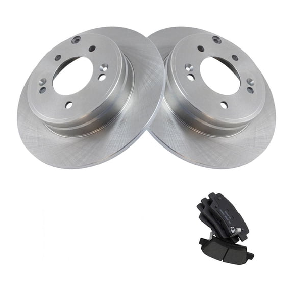 DAMAIJOY Disc Brake Rotor and Pad Set Kit Rear Side Posi Ceramic Smooth for Hyundai for Azera 3.3L/3.8L 2010-2011 for Sonata 3.3L 2009-2010 5 Lug-Wheel Lug Count BR31424 CD1313
