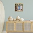 thumbnail image 3 of Stupell Industries Greek Doorway with Tree Town & City Painting Gold Floater Framed Canvas Art Print Wall Art, 18 x 18, 3 of 10