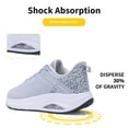 thumbnail image 4 of Women's Wide Toe Box Walking Shoes for Plantar Fasciitis, Arch Support Orthotic Wide Width Athletic Tennis Running Sneakers​​​ Grey Size 9.5, 4 of 5