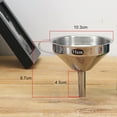 thumbnail image 1 of Stainless Steel Funnel With Filter Kitchen Strainer Funnel For Liquid Powdered Items, 1 of 8