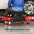 thumbnail image 4 of HOMCOM Rolling Mechanic Stool, 300 LBS Capacity Garage Stool, Black, 4 of 10