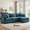 Blue, variant on Korser Modular Sectional Cloud Couch with Movable Ottoman,3-Seat Modern Sofa with Pillows,Deep Seat L-Shaped Couch for Living Room,Bedroom,Assembly Required,Khaki