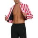 thumbnail image 4 of Blazer a rayas para hombre, chaqueta deportiva de un solo botón con solapa de muesca, traje de rayas de negocios, rojo y blanco, 4 of 6