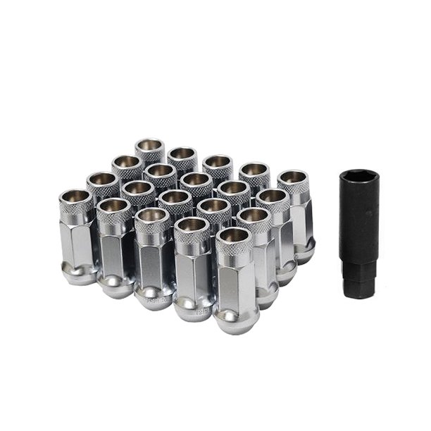 Muteki Sr48 Series Silver 12mm X 1 5 Thread Size Open End Lug Nut With Key Set Walmart Com