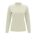 thumbnail image 5 of Women's Solid Color High Elastic Slim Fit Lined Thermal Base Layer Top With Half Turtleneck For Both Indoor And Outdoor Wear Thickened German Velvet Warm Tops. Long Sleeve Thermal Men Thermal Shirt, 5 of 8